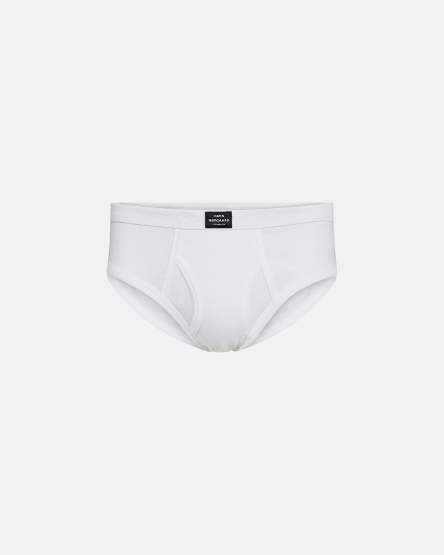 100 % ekologisk bomull, Briefs med gylf "original", Vit