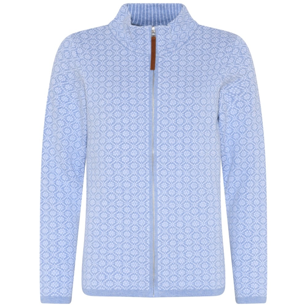 Skovhuus Kvinna Stickad Kofta Alaska Blue S