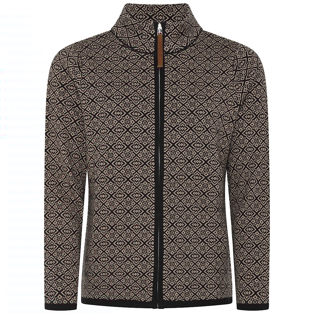 Skovhuus Kvinna Stickad Kofta Black/Camel Beige S