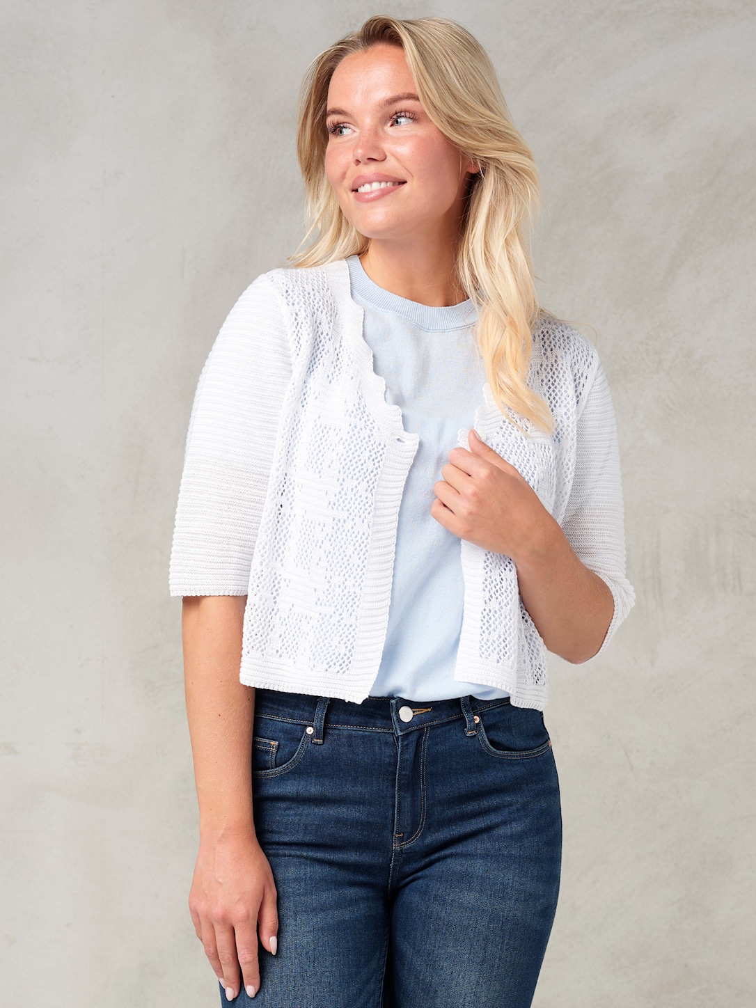 Skovhuus Kvinna Bolero White XXL